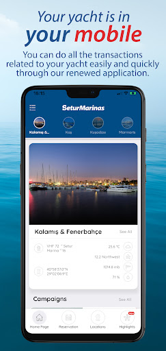 Android application Setur Marinas screenshort