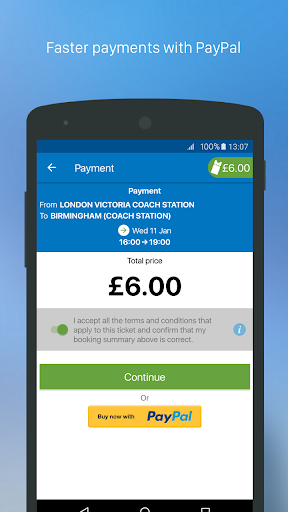 Screenshot of National Express Coach