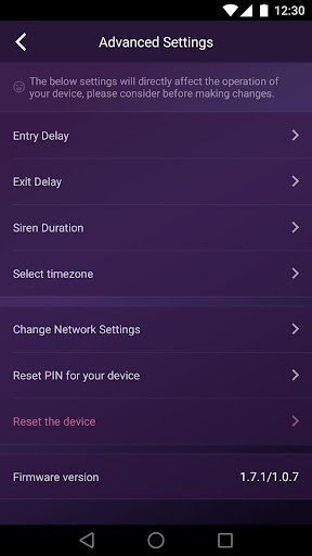 Android application SEKUR IP screenshort