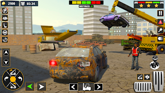 Car Crusher Excavator Games 3d