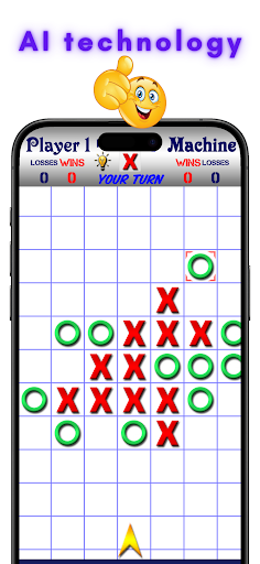 Android application Tic Tac Toe AI - 5 in a row screenshort