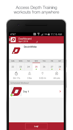 Android application Depth Training screenshort
