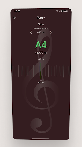 Screenshot of Flute Fingering Chart