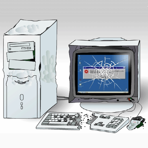 Crazy Smashing Computer logo