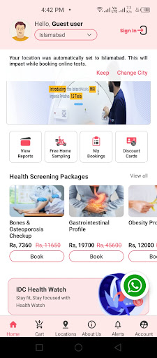 Android application My IDC screenshort