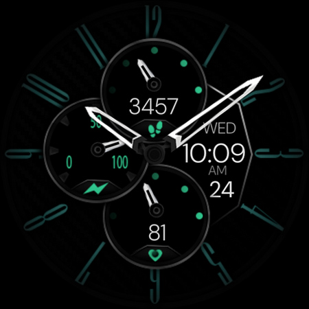 Carbon v7 analog watch face screenshot 10