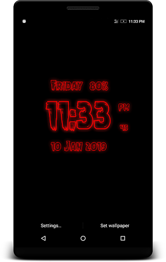 Tattoo Digital Clock Live Wp Screen 3