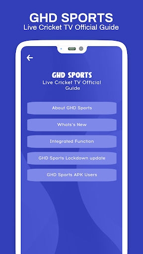 GHD SPORTS - Live Cricket TV Official Guide