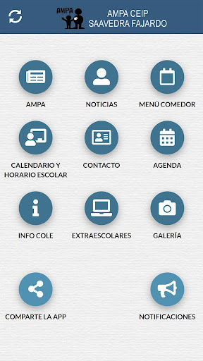 Android application AMPA CEIP SAAVEDRA FAJARDO screenshort