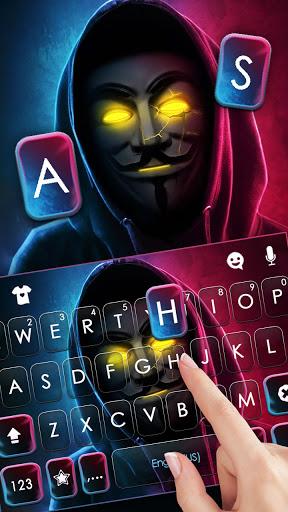 Neon Anonymous Keyboard Backgr Screen 2