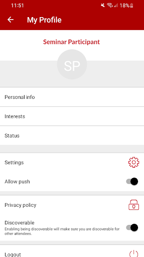 CAMPUT Events Screen 3