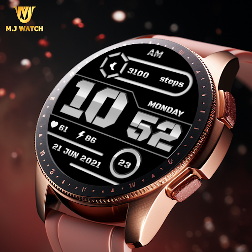 MJ069 White Digital Watch Face Screen 3