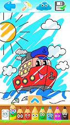 Transport coloring pages