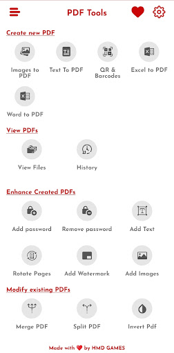 Android application PDF Tools screenshort