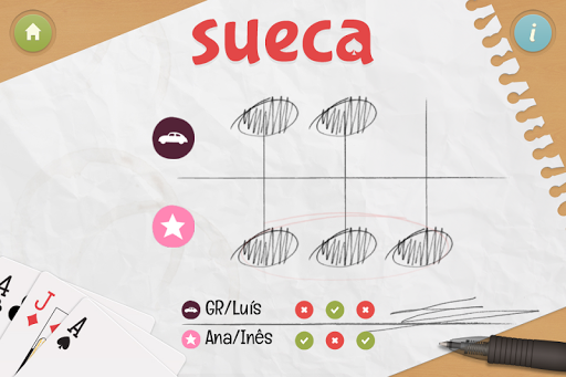 Android application Sueca Riscos screenshort