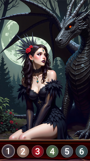 Dark Night Color by Numbers screenshot 1