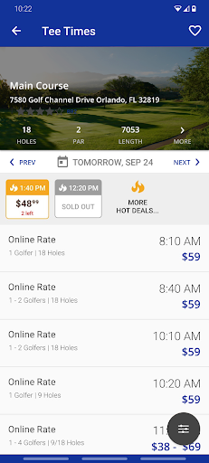 Android application Sandwich Hollows Golf Club screenshort