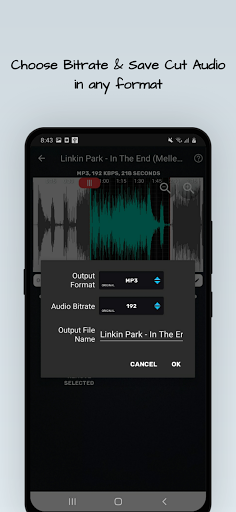MP3 Audio Cutter Converter Fusão e vídeo para áudio