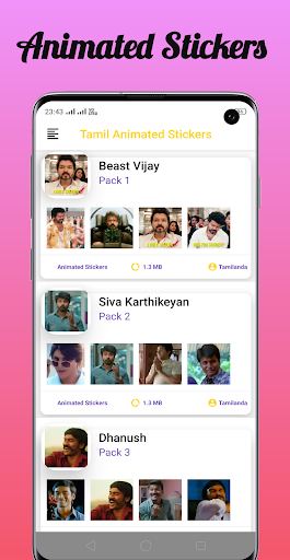 Android application Tamil Animated Stickers screenshort