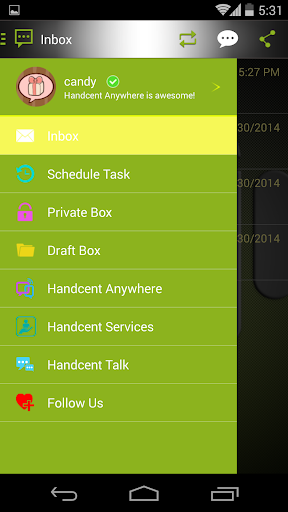 Handcent 6 Skin Android Screen 2