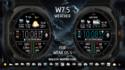 Weather watch face W7.5 screenshot 1