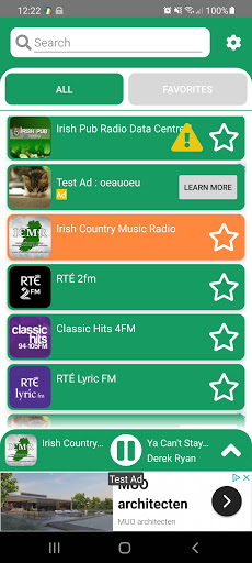 Android application Ireland Radio –FM Radio Tuner screenshort