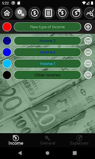 My Finance: Income & Expenses Screen 2