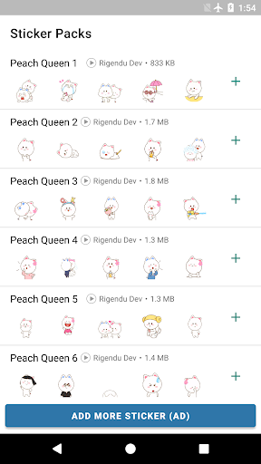 Animated Peach Queen Stickers WAStickerApps
