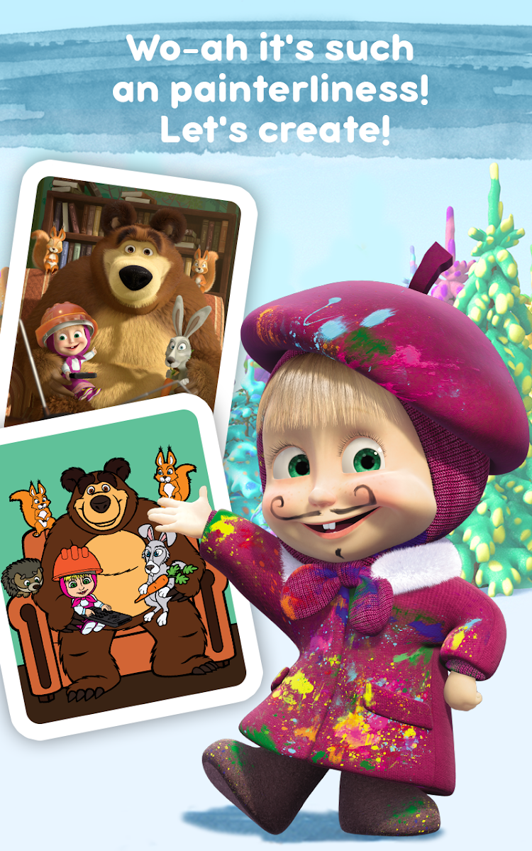 Masha and the Bear: Free Coloring Pages for Kids  Featured Image for Version 