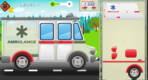 Animated Puzzles cars city Screen 3