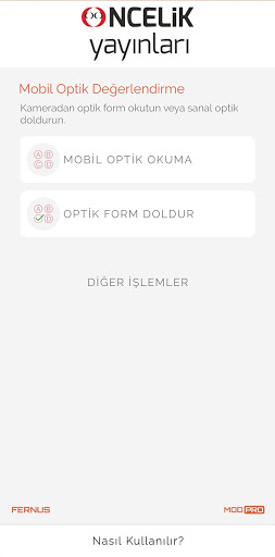 Öncelik Optik Okuma Screen 2
