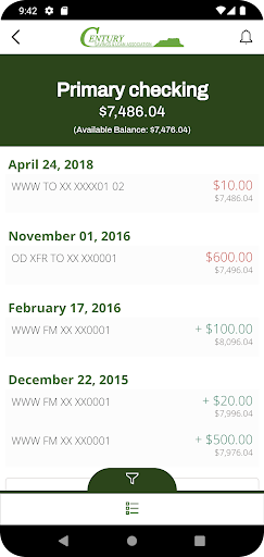 Century Savings & Loan Screen 3