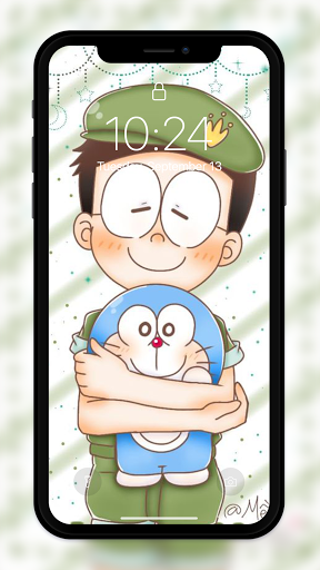 Blue Cat Cartoon Wallpaper