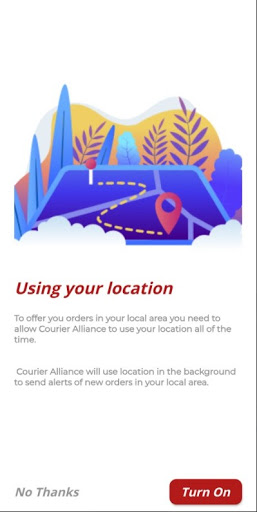 Android application Courier Alliance screenshort