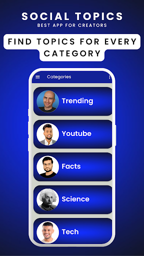 Android application Social Topics screenshort