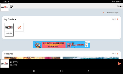 92.5 XTU Screen 3