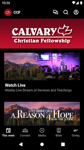 Android application Calvary Christian Fellowship screenshort