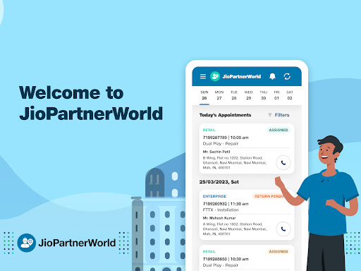 Android application Jio Partner World screenshort