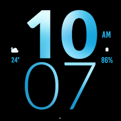 Blue Large Watch Face