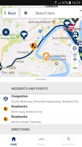 Screenshot of QLDTraffic