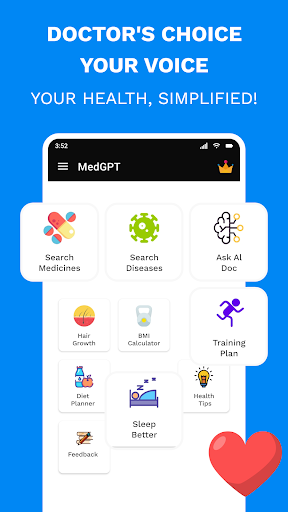 Android application Disease Symptoms and Treatment screenshort