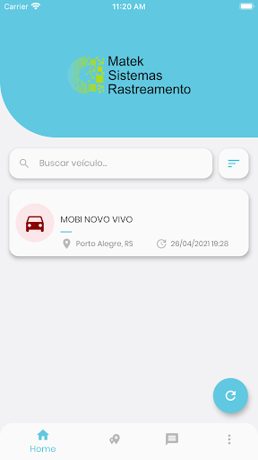 Android application Matek Sistemas Rastreamento screenshort
