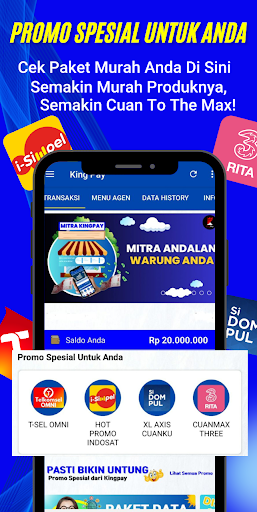 King Pay - Agen Pulsa & PPOB Screenshot 2 - AppWisp.com