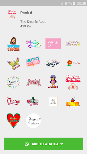 Gracias Stickers Pegatinas