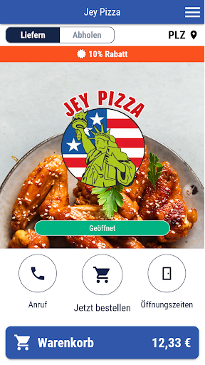 Android application Jey Pizza screenshort