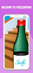 Glass bottle down stairs ASMR
