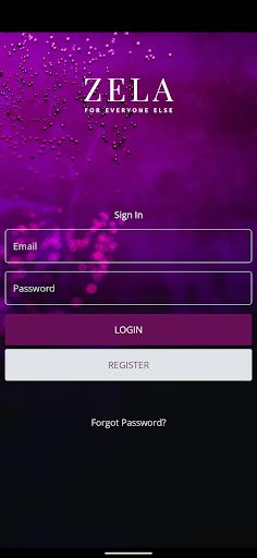 Android application Zela Connect screenshort