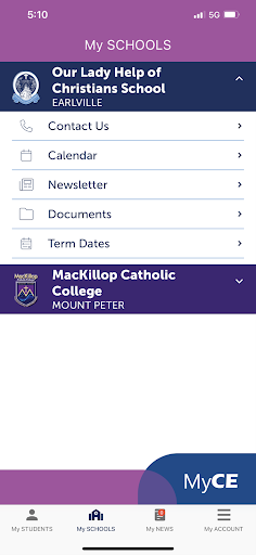 MyCE Screen 2