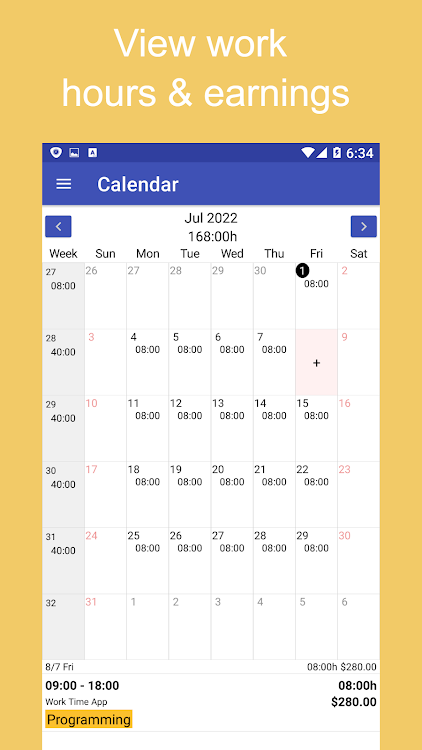 Work Time - Timesheet - 3.4.22 - (Android)