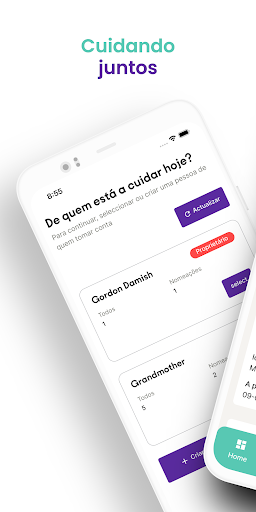 Visualização do aplicativo